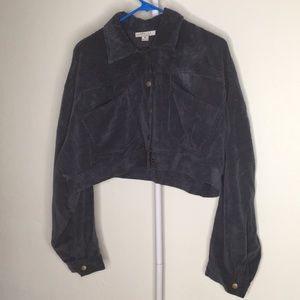 Oversized Navy corduroy Button Down long sleeve